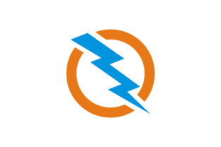 Download Blue Electric Bolt on Orange Circle Logo - Electric bolt Collection
