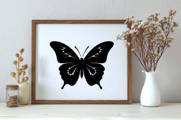 Download Black Silhouette of a Butterfly Drawing - Butterfly drawing Collection