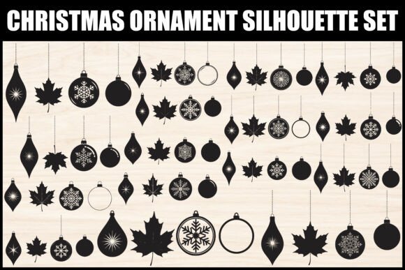 Download Christmas Ornament Silhouette Set - Set Collection