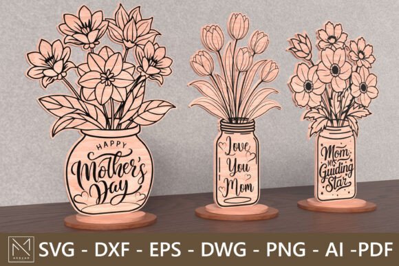 Download Mom Love Vase SVG Set for Mother’s Day - Set Collection