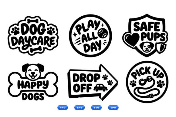 Download Dog Daycare SVG Badge Set - Set Collection