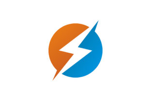 Download Blue and Orange Electric Bolt Circular Logo - Electric bolt Collection