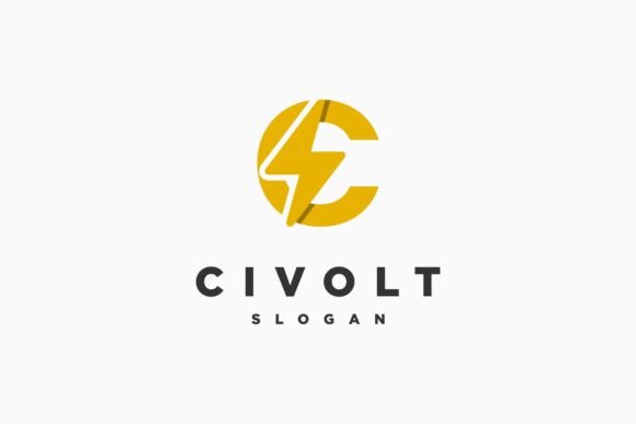 Download Letter C Electric Bolt Volt Logo - Electric bolt Collection
