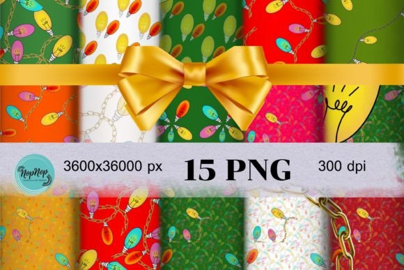 Download Light Bulb Christmas Paper Set - Set Collection