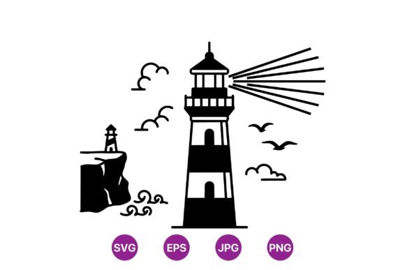 Download Coastal Lighthouse Svg Design - Lighthouse svg Collection