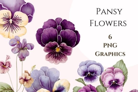 Download Pansy Flower Sublimation Bundle - Set 2. - Set Collection