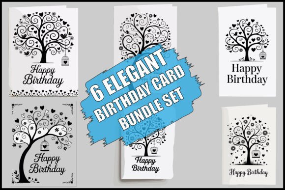 Download Elegant Birthday Card Bundle Set - Set Collection